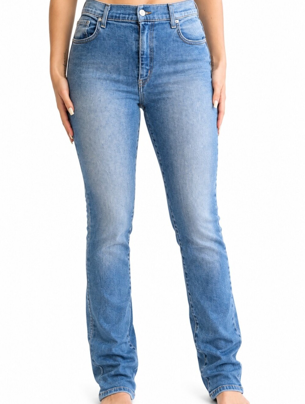 Revice Denim Light Wash Star Patch Flare Jeans Size 28